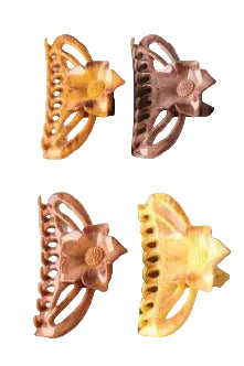 Wood-Stained Sunflower Rake Claw Clip