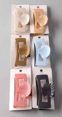 Shell Rectangle Claw Clip