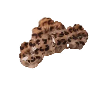 Cheetah Hibiscus Claw Clip