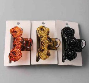 Tort Rose Row Claw Clip