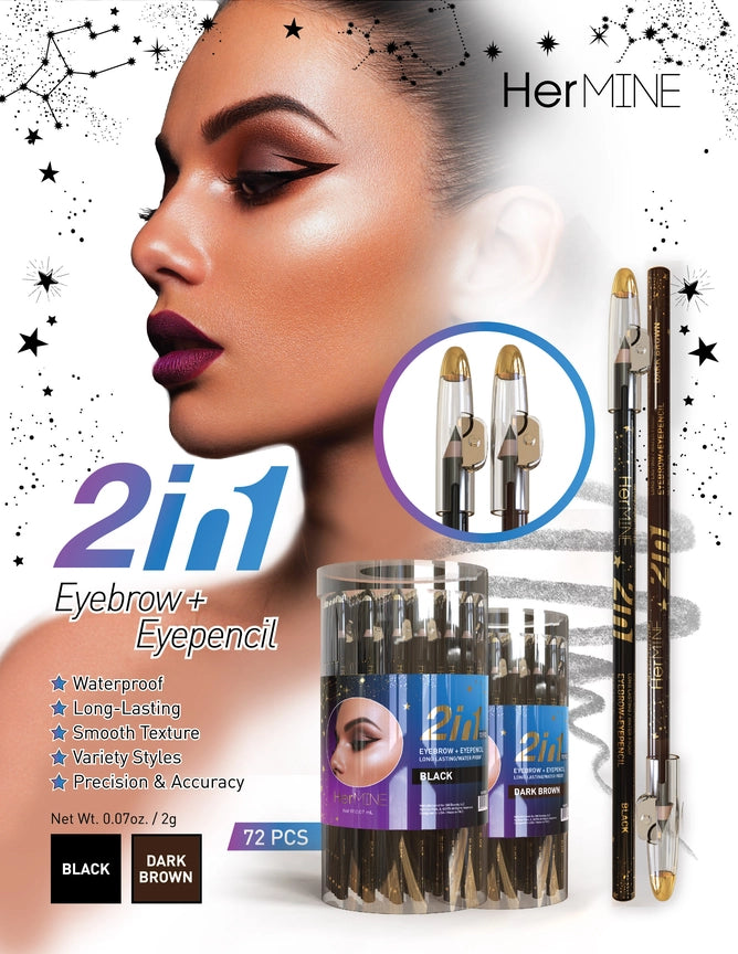 HerMine - 2 In 1 Eyebrow + Eye pencil