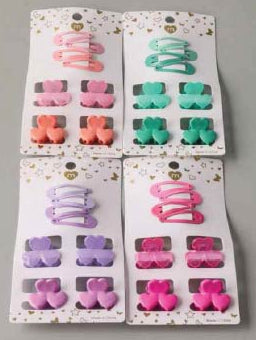 Mini Heart Claw Snap Set