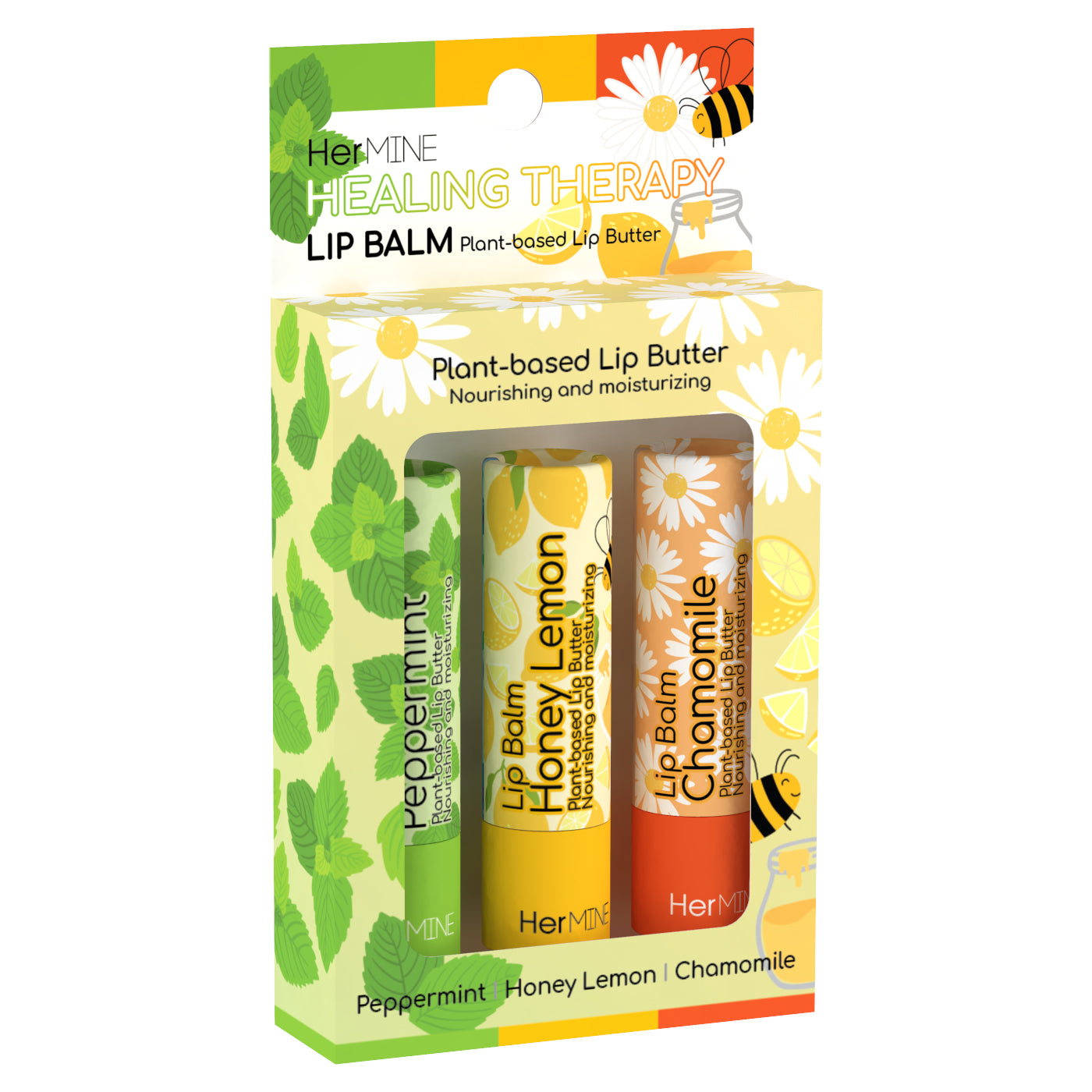 HerMine - 3 Pack Healing Therapy Lip Balm