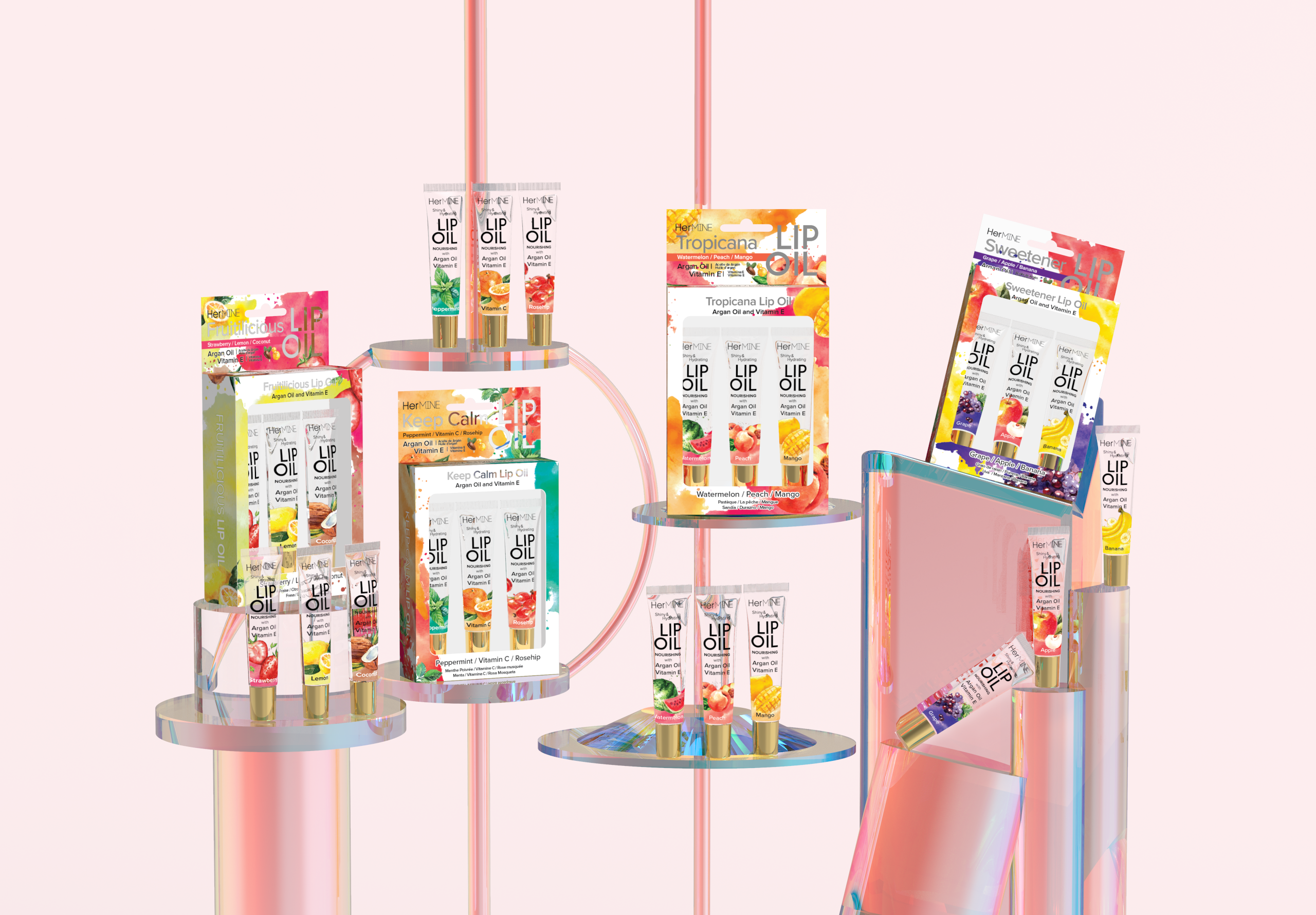 HerMine - 3 Pack Frutilicious Lip Oil