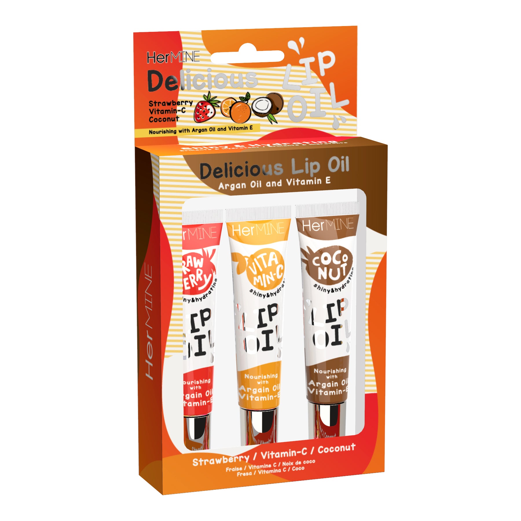 HerMine - 3 Pack Delicious Lip Oil