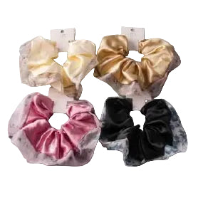Poppy Sheer Trim Scrunchie