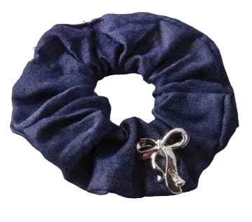 Charm Denim Scrunchie