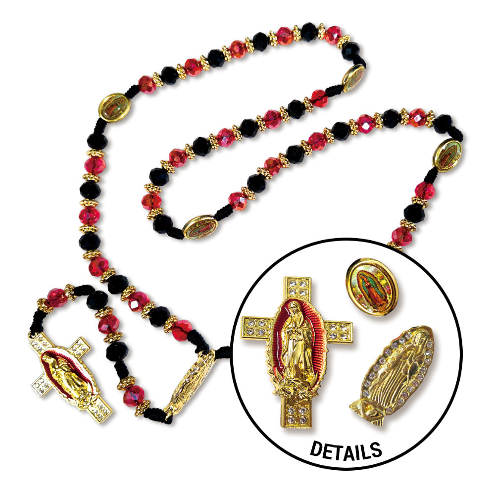 Gemstone Rosary Necklace- Holy Mary (12 PCS)
