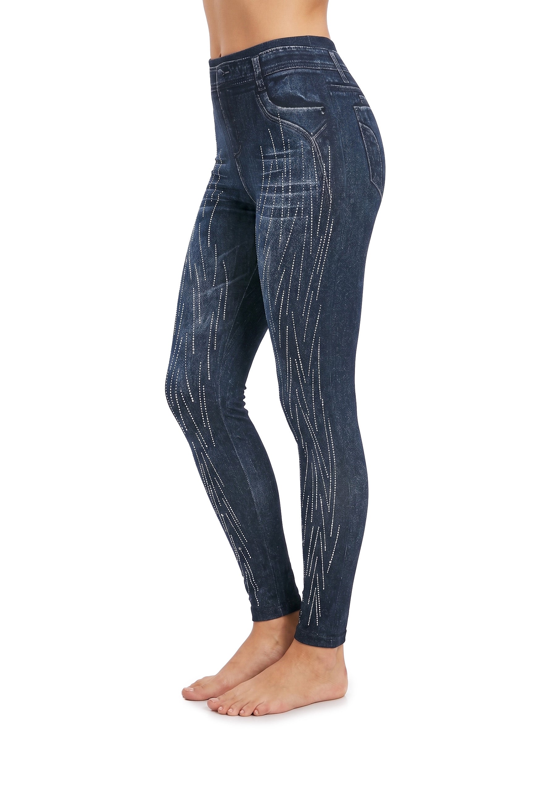 Leggings Rhinestone Studded Jeans