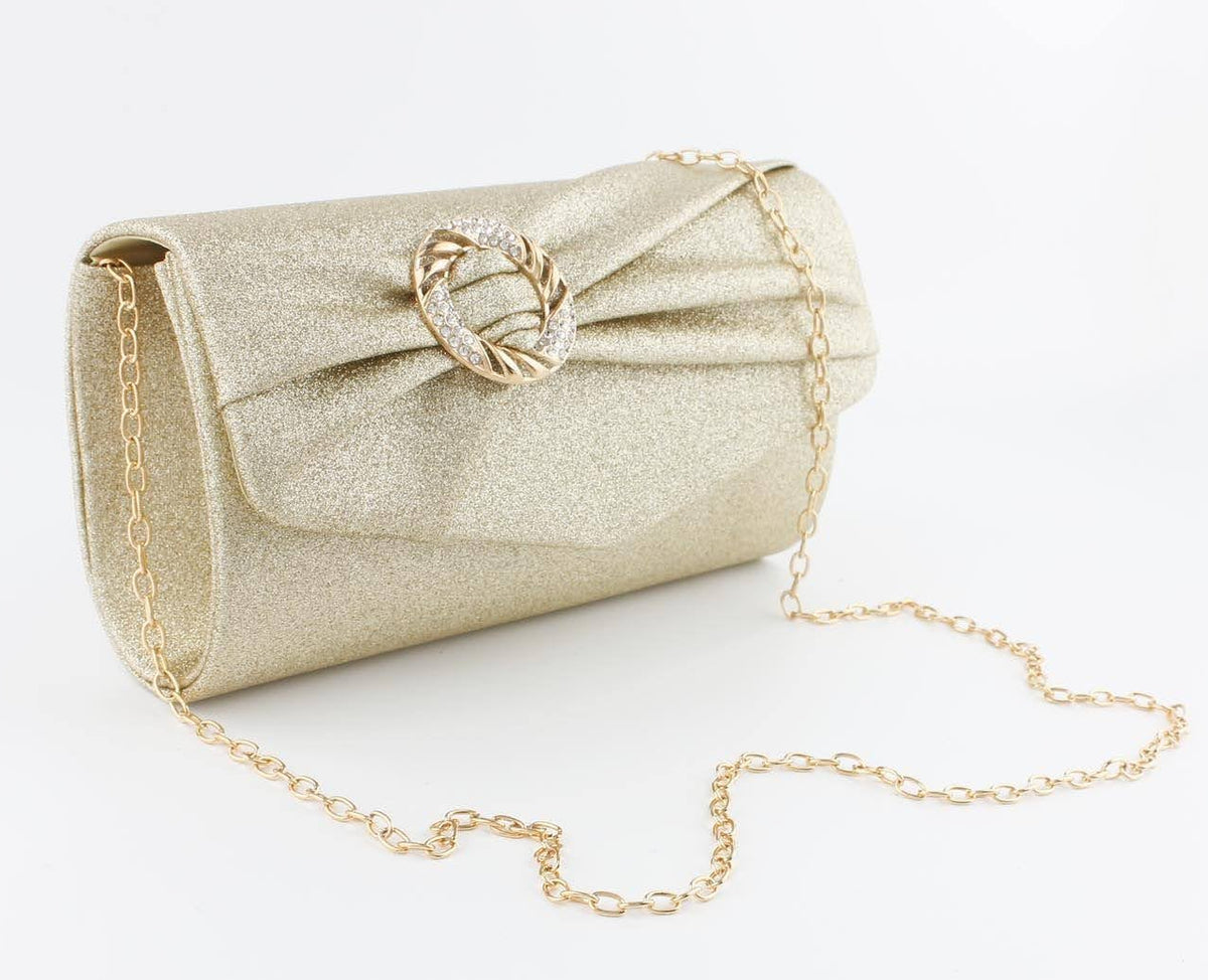 Metallic Wrap Clutch