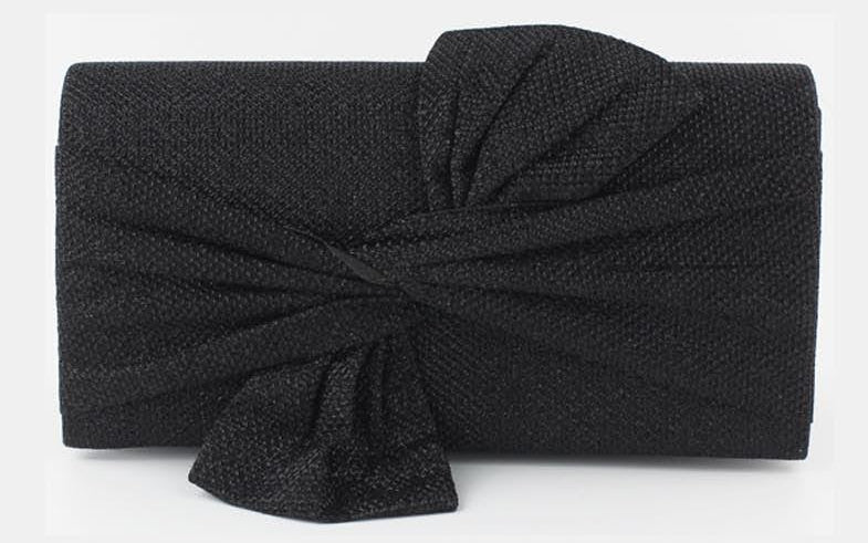 Metallic Bow Evening Bag