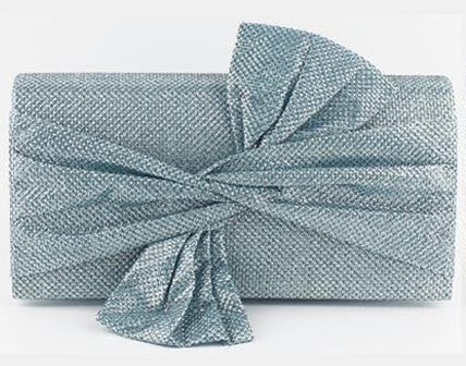 Colored Metallic Bow Evening Bag