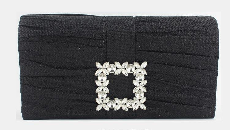 Metallic Buckle Evening Bag
