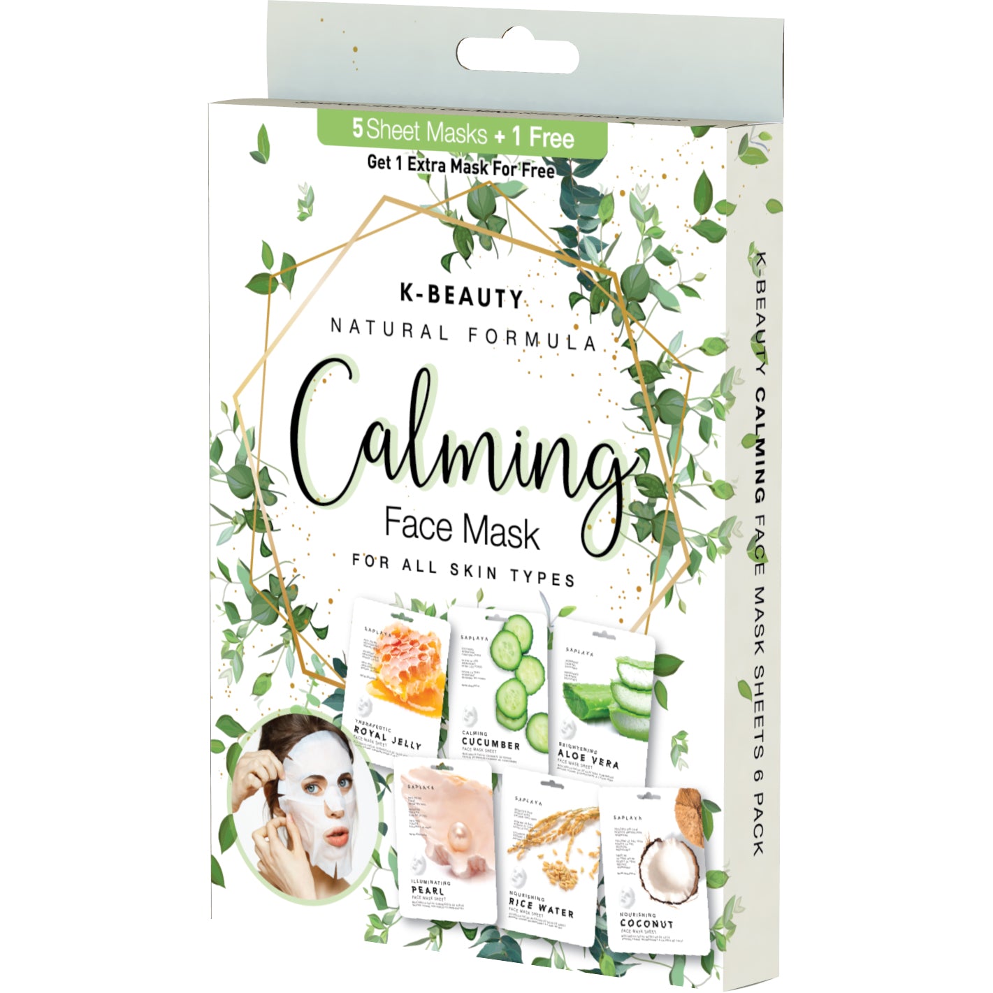 Saplaya - K-Beauty 6-Pack Face Mask Sheets | Calming