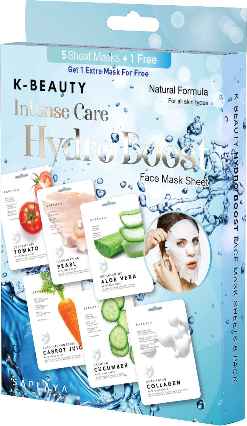 Saplaya - K-Beauty 6-Pack Face Mask Sheets | Hydro Boost