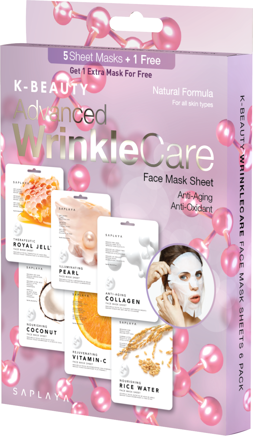 Saplaya - K-Beauty 6-Pack Face Mask Sheets | Wrinkle Care