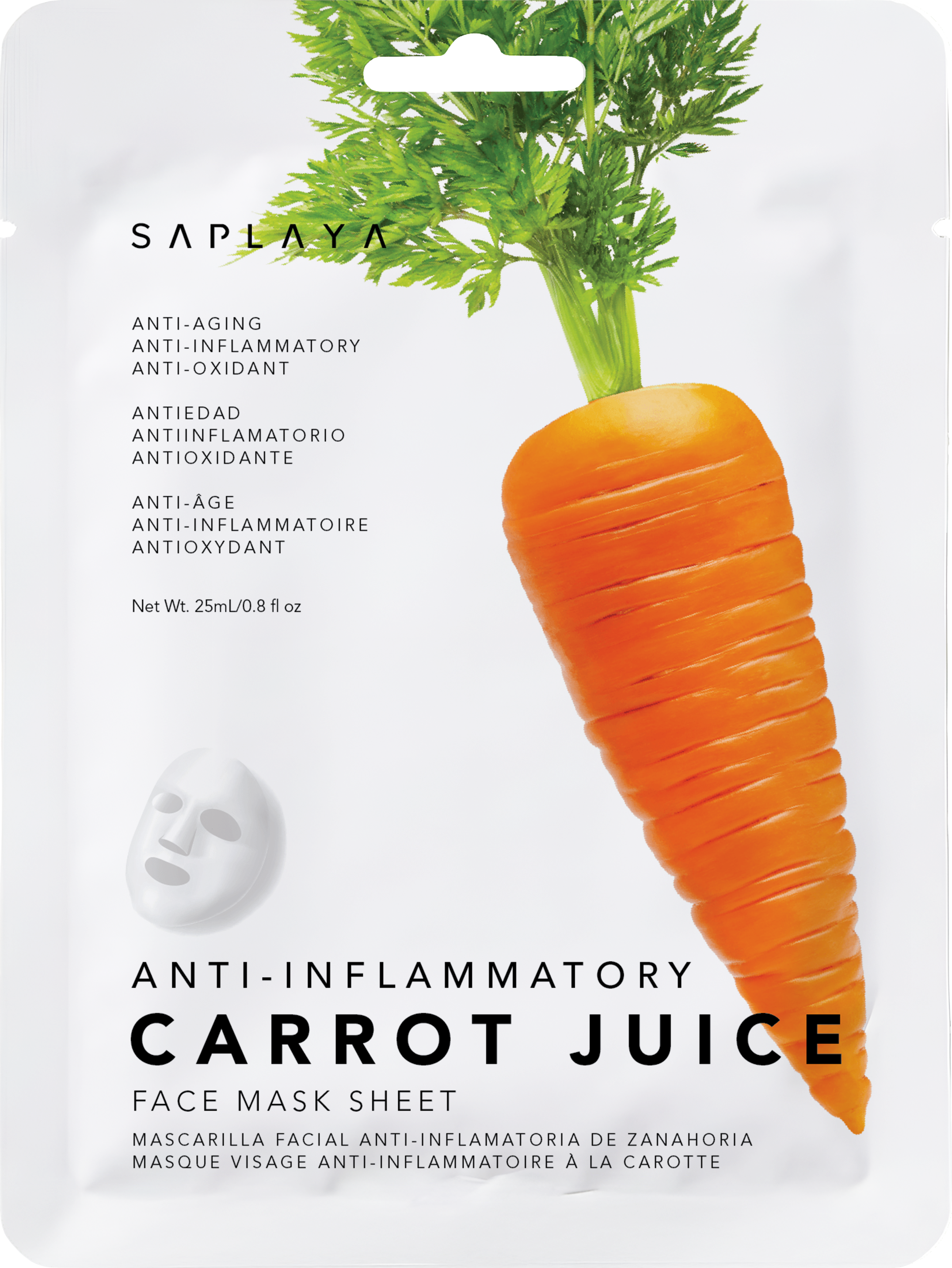 Saplaya - K-Beauty Face Mask Sheets | Carrot
