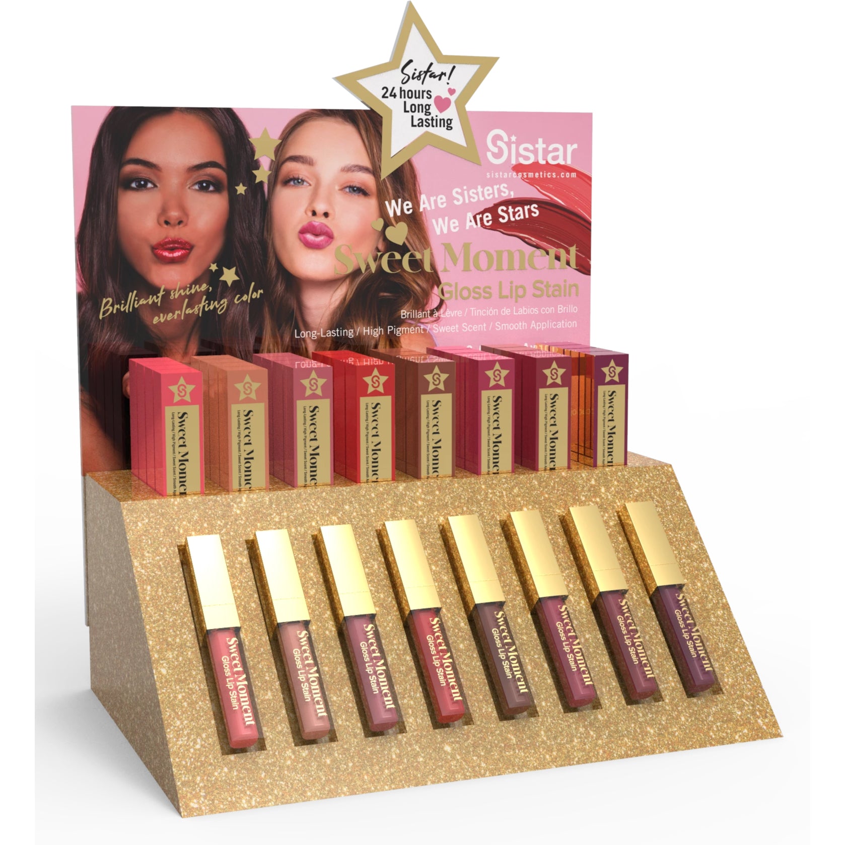 Sistar - Sweet Moment Gloss Lip Stain | Paper Counter Display