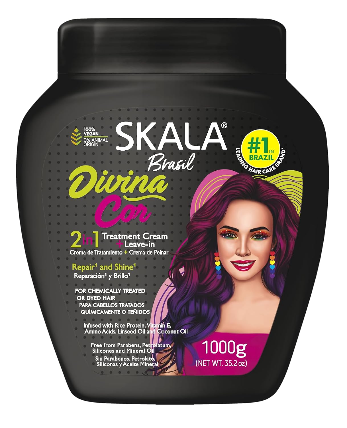 Skala Brasil Divina Cor 2-in-1 Treatment Cream + Leave-In 1000 g