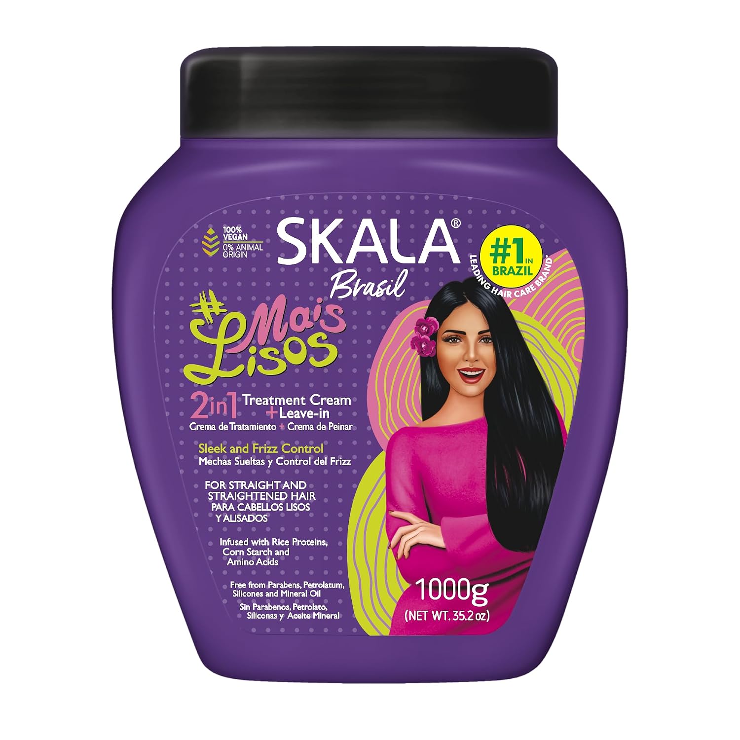 Skala Brasil Mais Lisos 2-in-1 Treatment Cream + Leave-In 1000 g