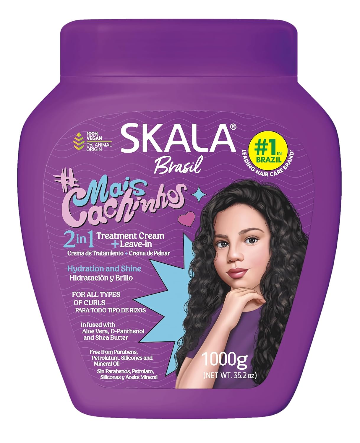 Skala Brasil Mais Cachinhos 2-in-1 Treatment Cream + Leave-In 1000 g