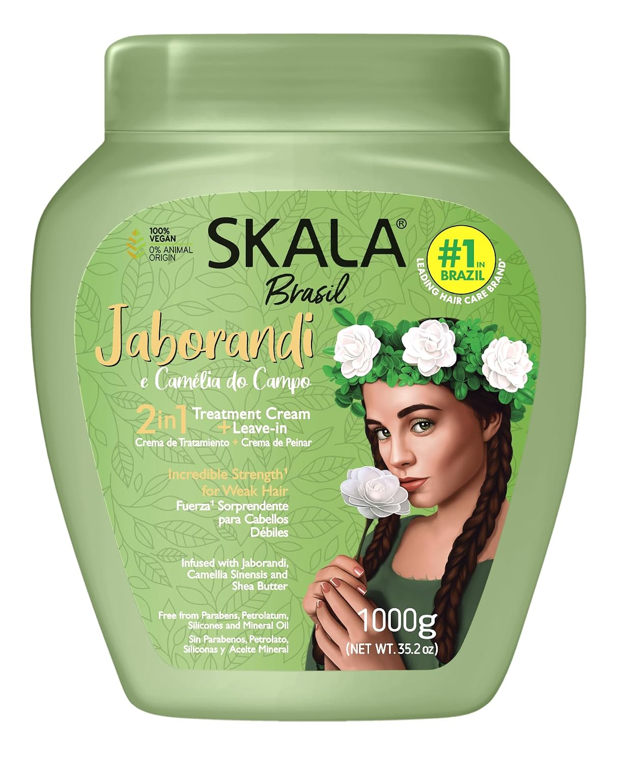 Skala Brasil Jaborandi & Field Camellia 2-in-1 Treatment Cream + Leave-In 1000 g