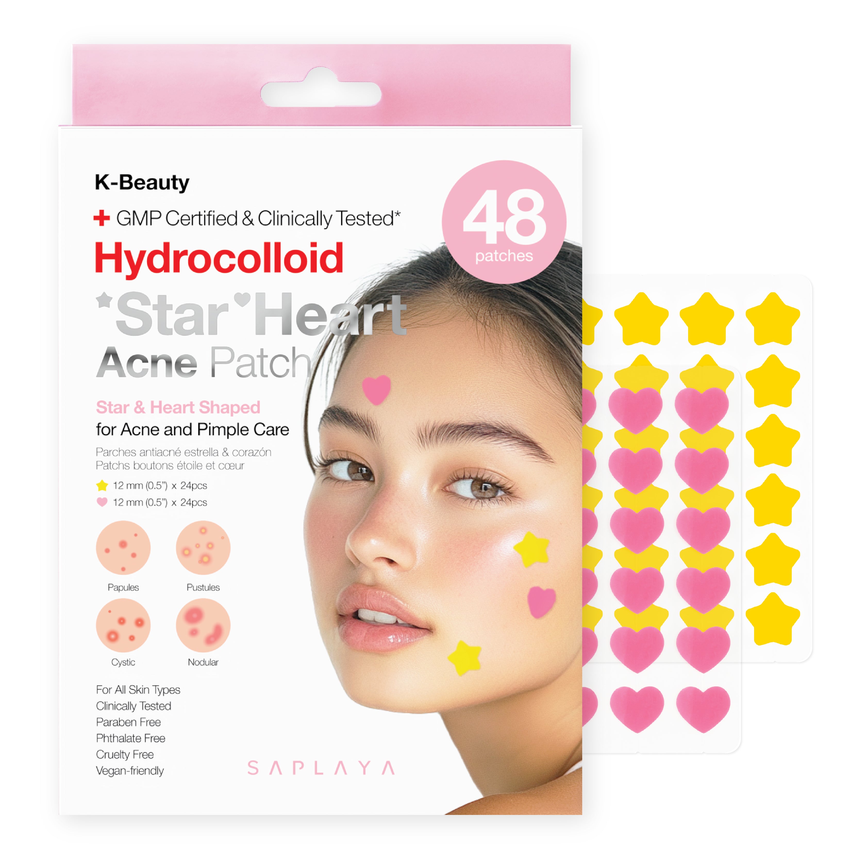 Saplaya - Hydrocolloid ★Star ♥Heart Acne Patch