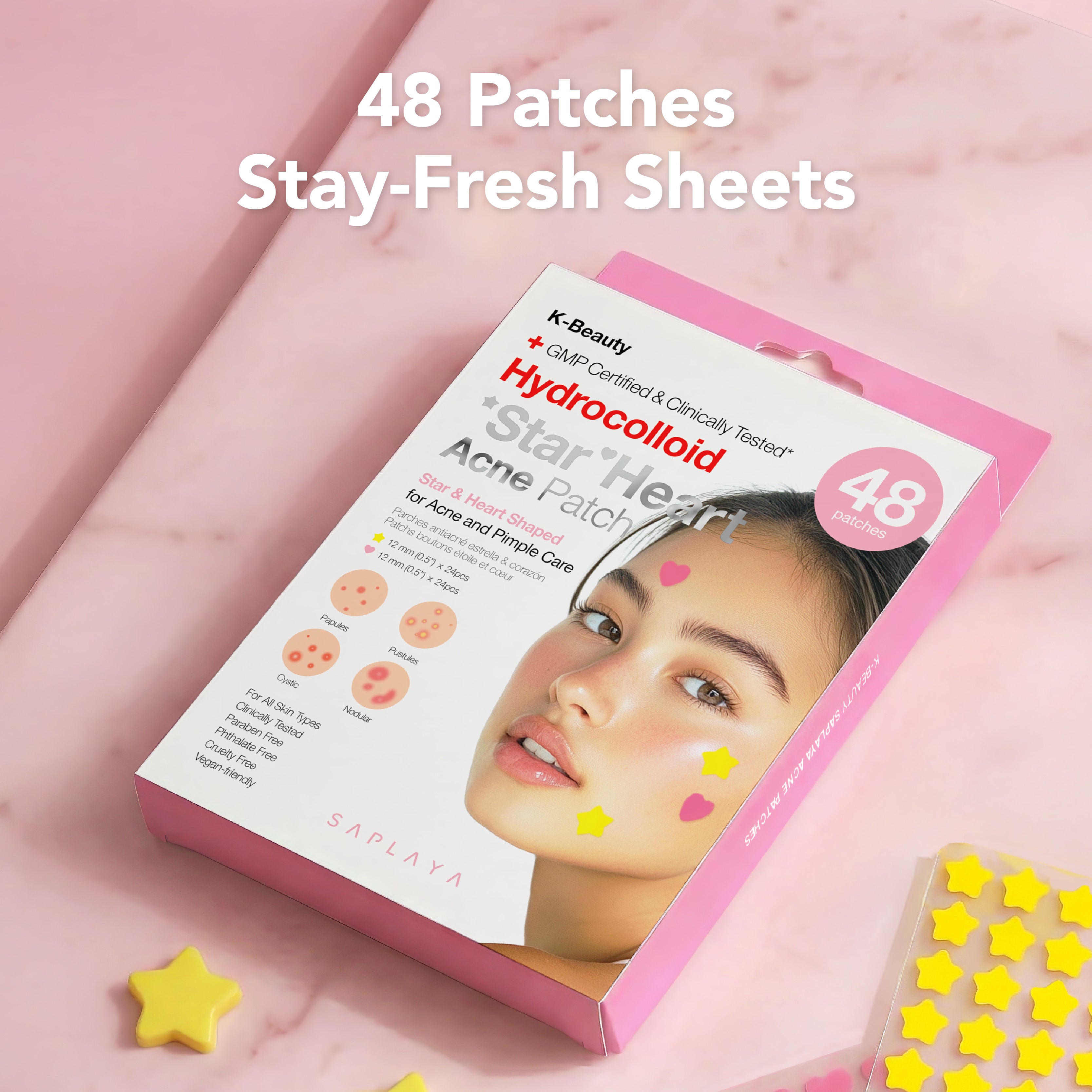 Saplaya - Hydrocolloid ★Star ♥Heart Acne Patch