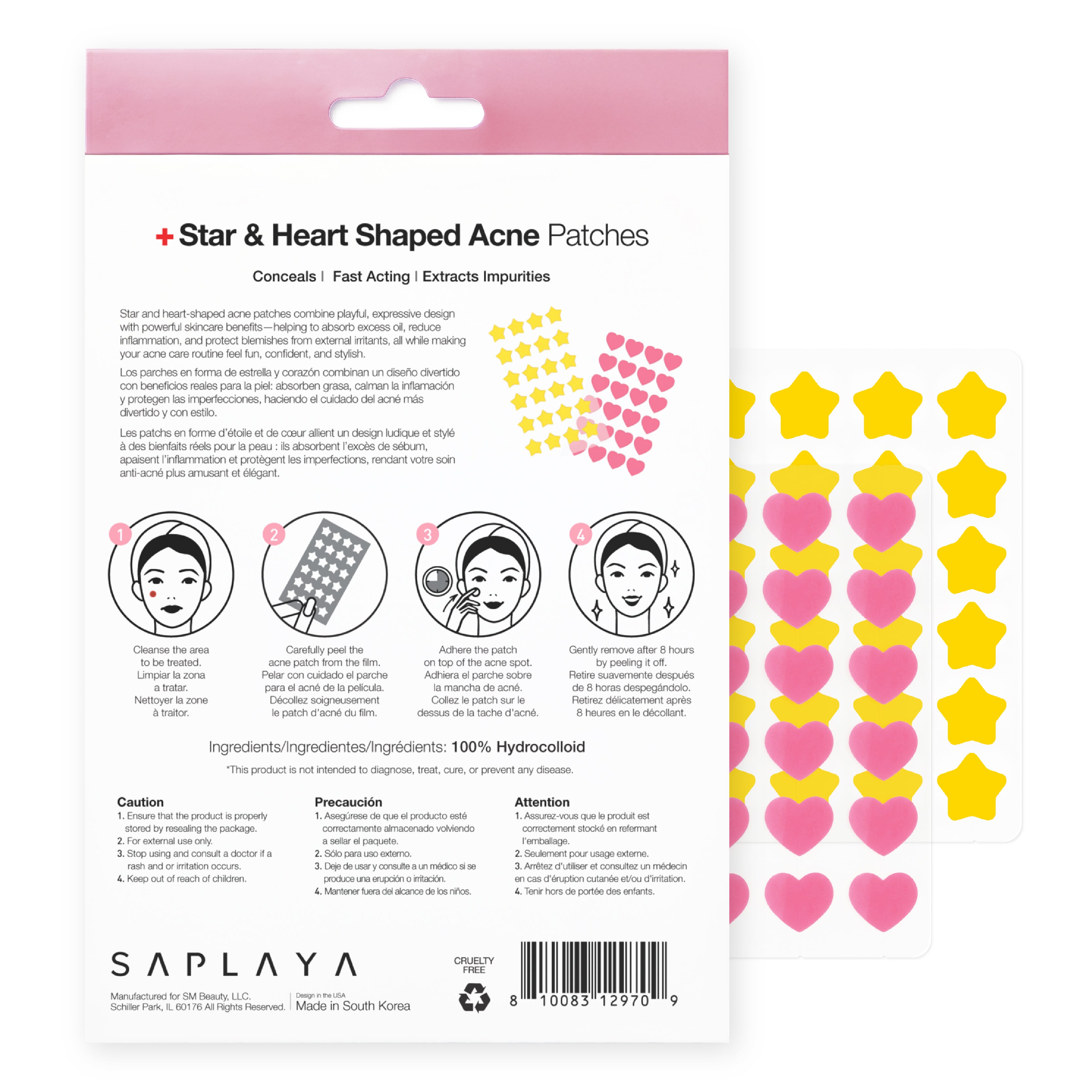 Saplaya - Hydrocolloid ★Star ♥Heart Acne Patch