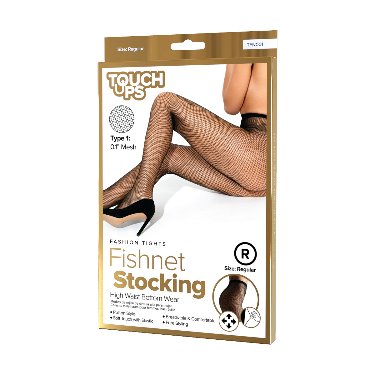 TouchUps - Fishnet Stocking  | Black 0.1"