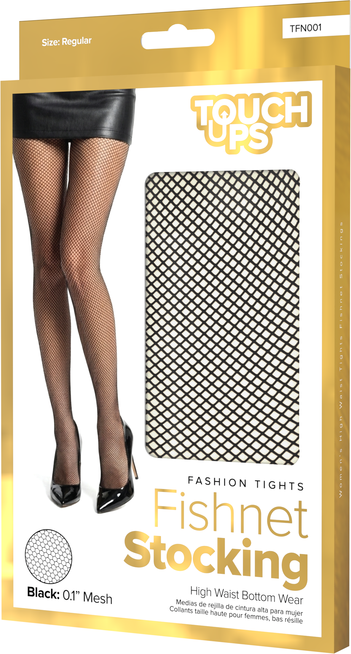 TouchUps - Fishnet Stocking  | Black 0.1"