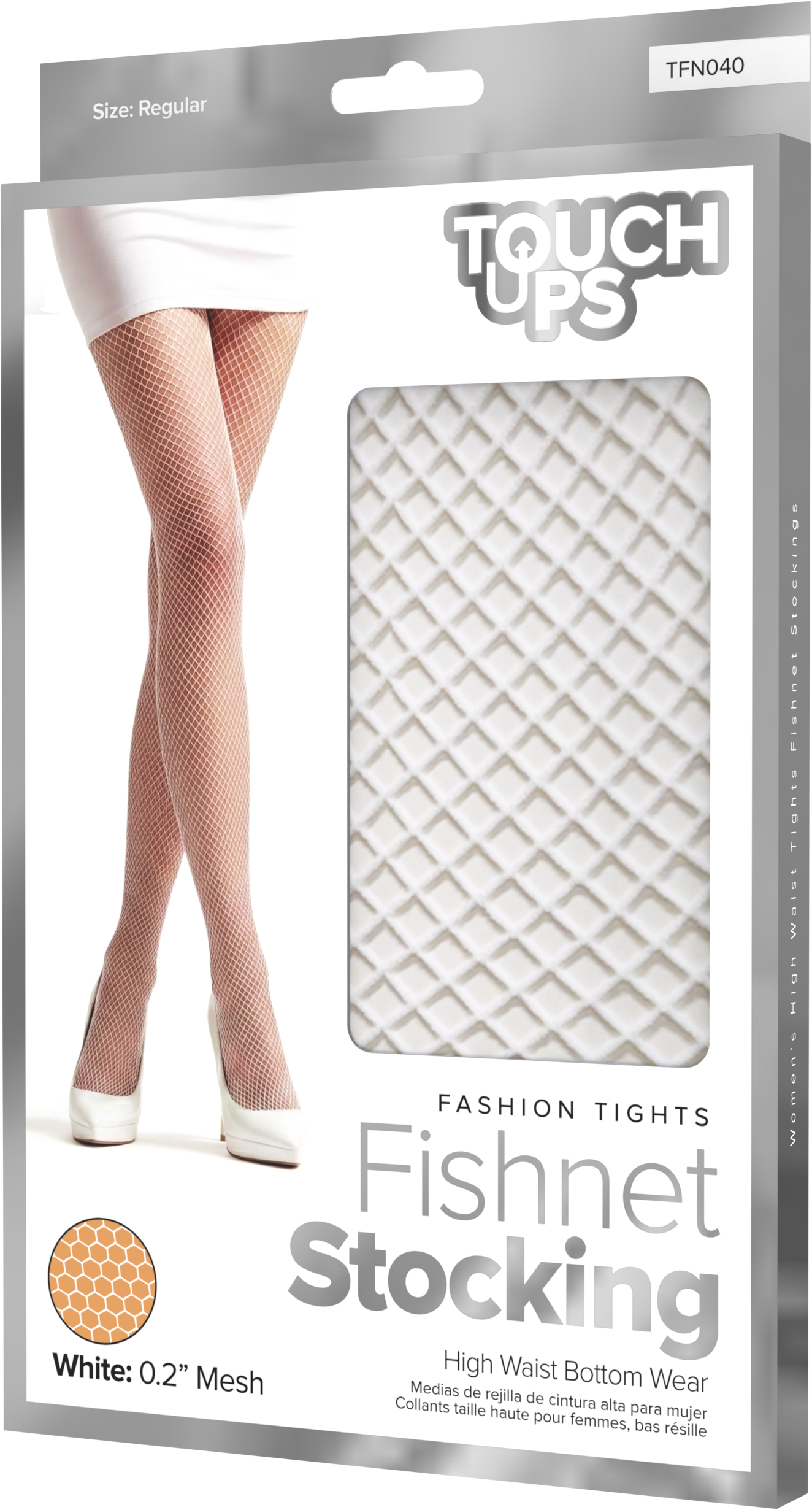 TouchUps - Fishnet Stocking  | White 0.2"