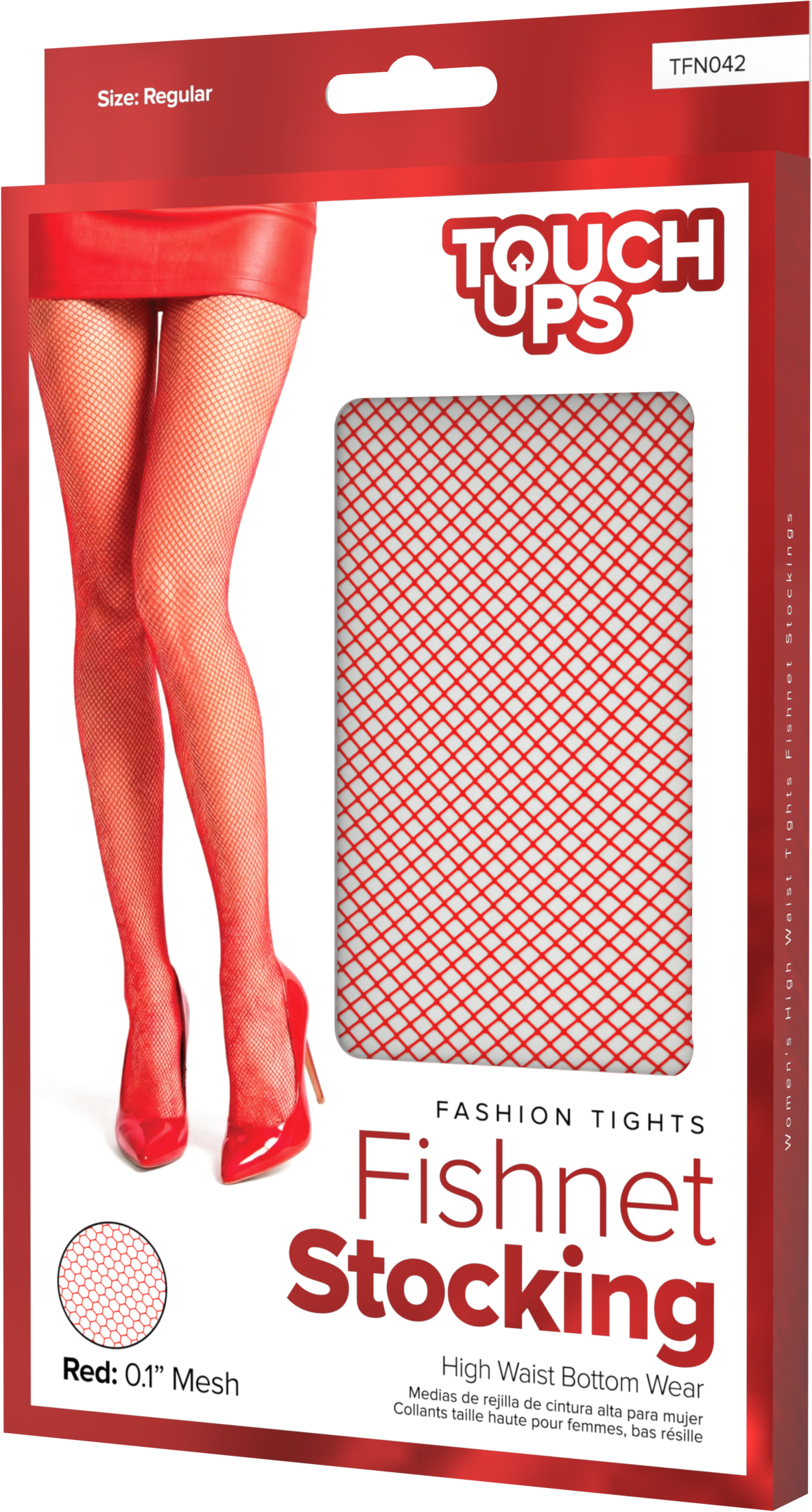 TouchUps - Fishnet Stocking  | Red 0.1"
