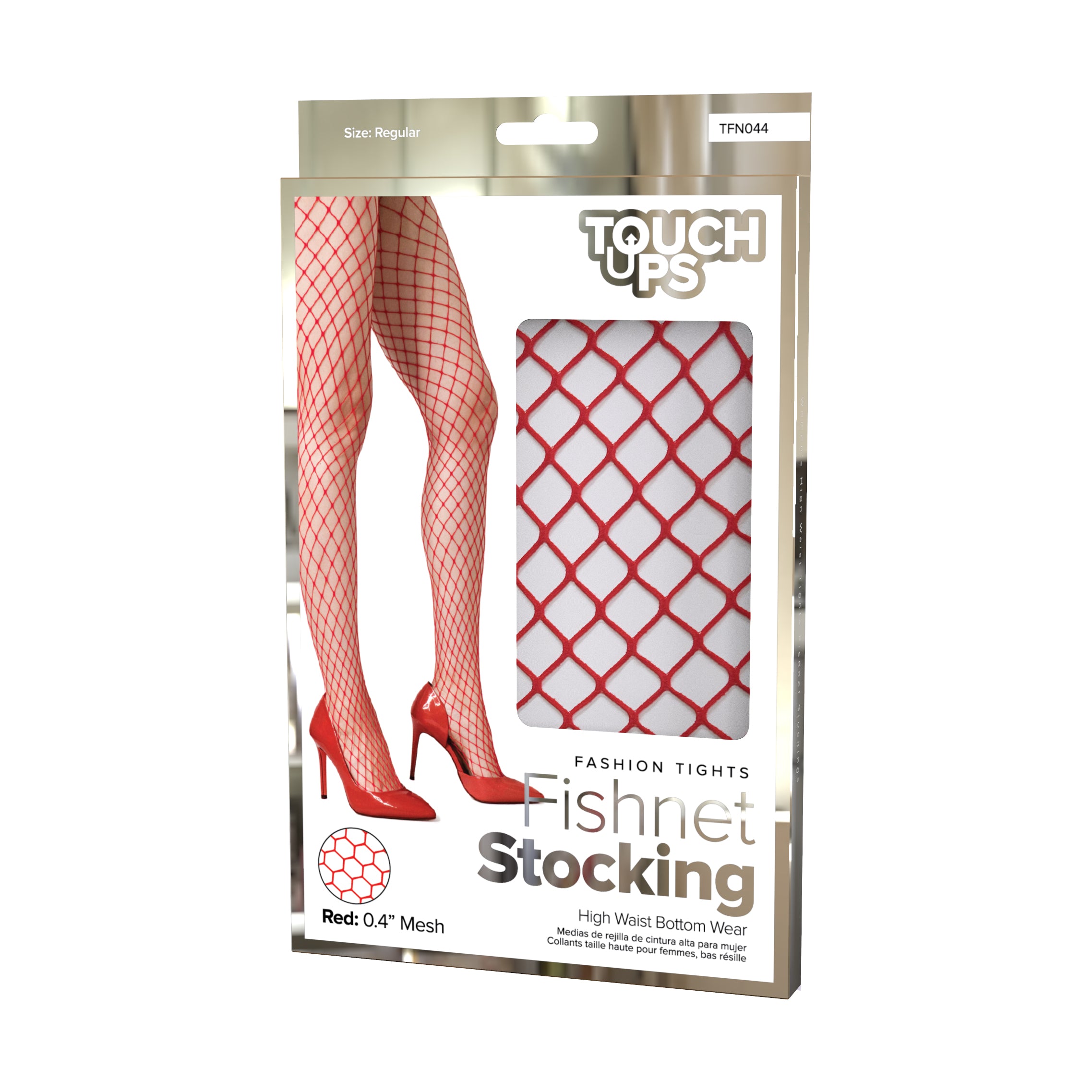 TouchUps - Fishnet Stocking  | Red 0.4"