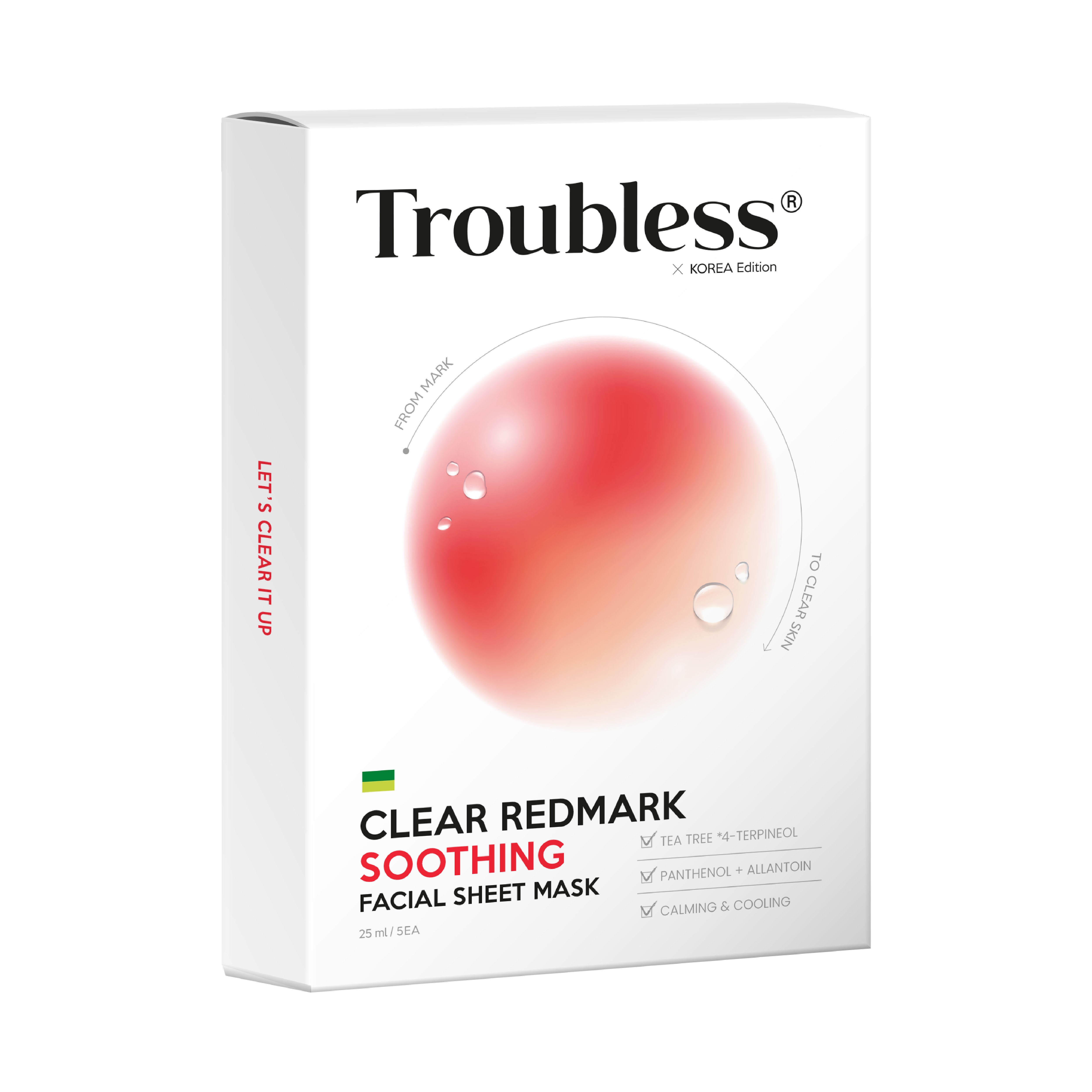 Troubless Clear Redmark Soothing Facial Sheet Mask (5 Pack)