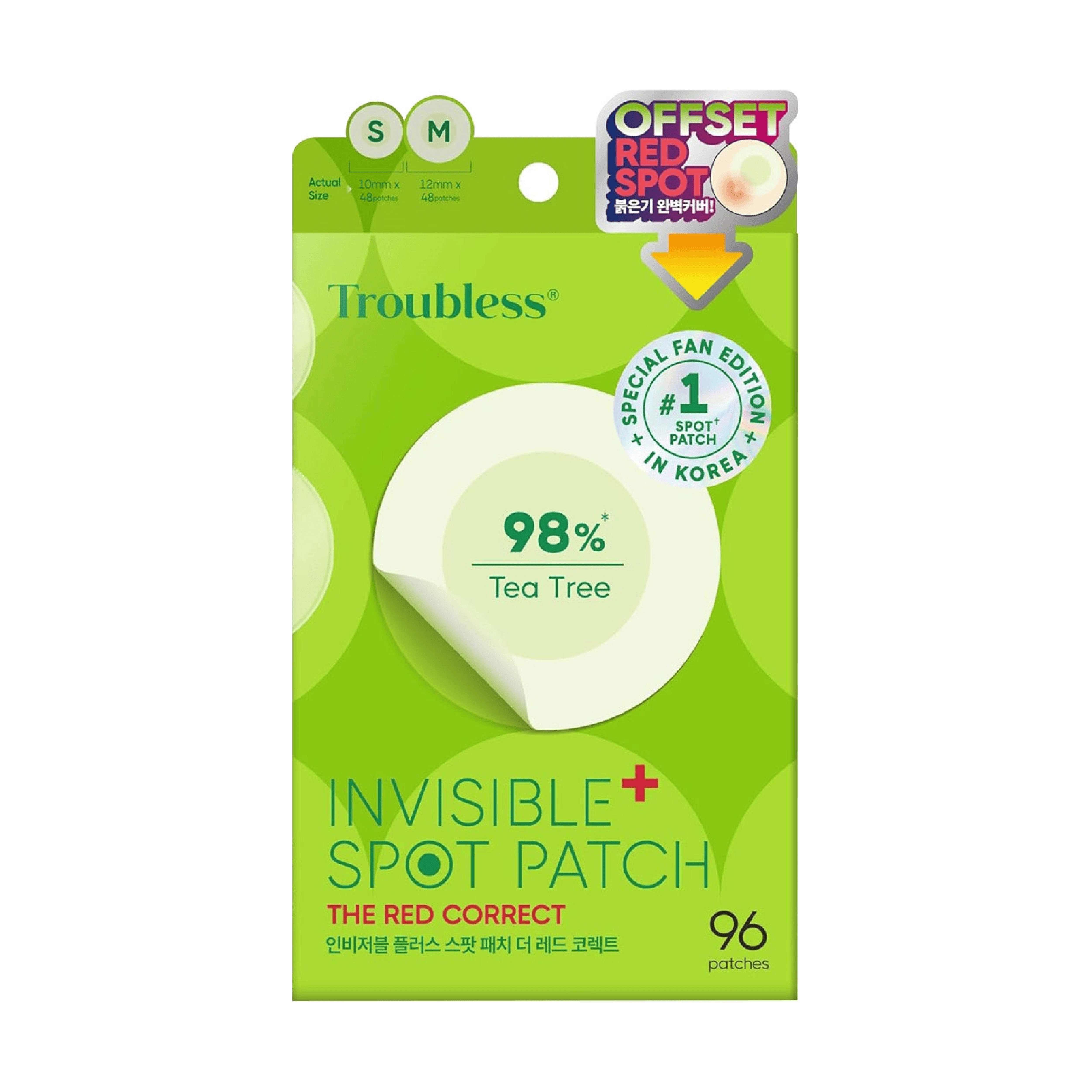Troubless Invisible+ Spot Patch The Red Correct (96 Patches)