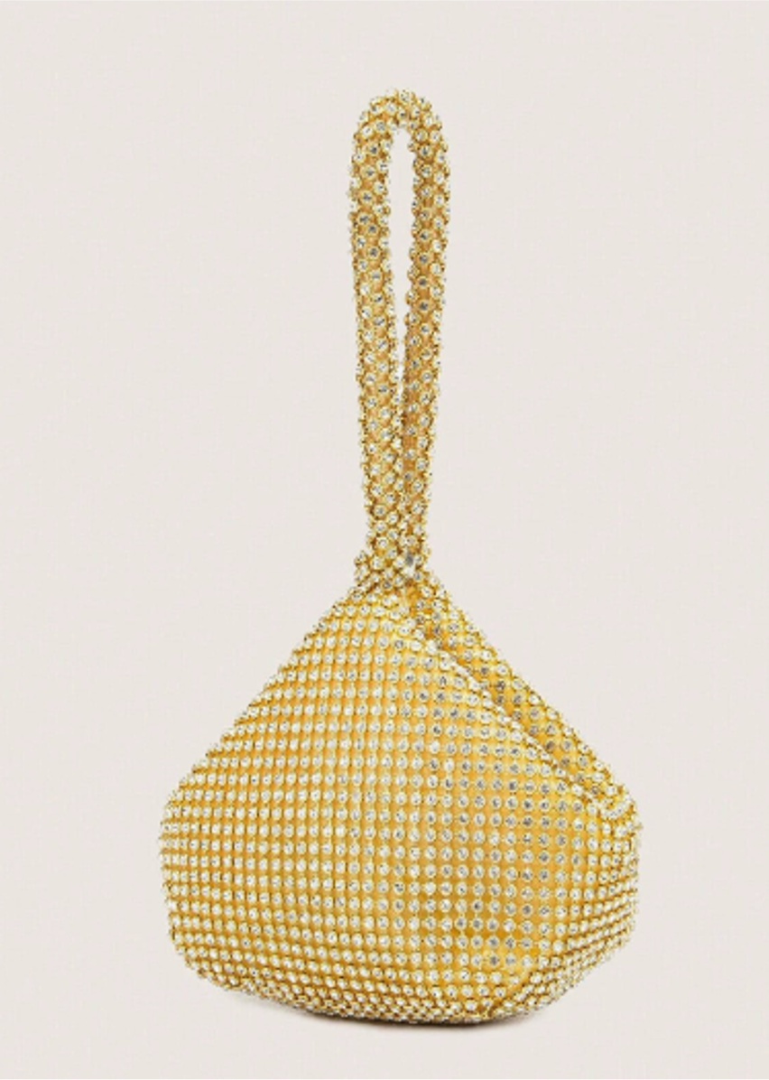Rhinestone Wristlet Evening Bag