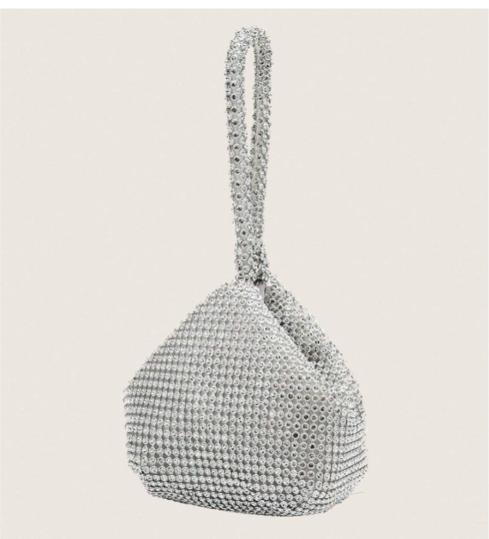Rhinestone Wristlet Evening Bag