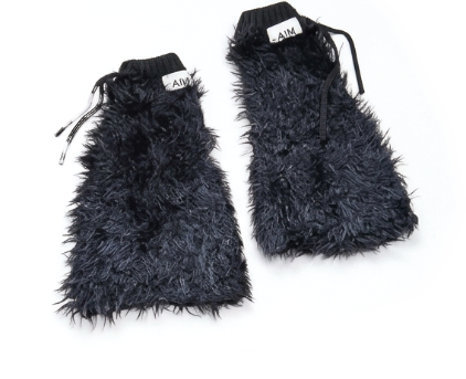 Furry Leg Warmer with Drawstring