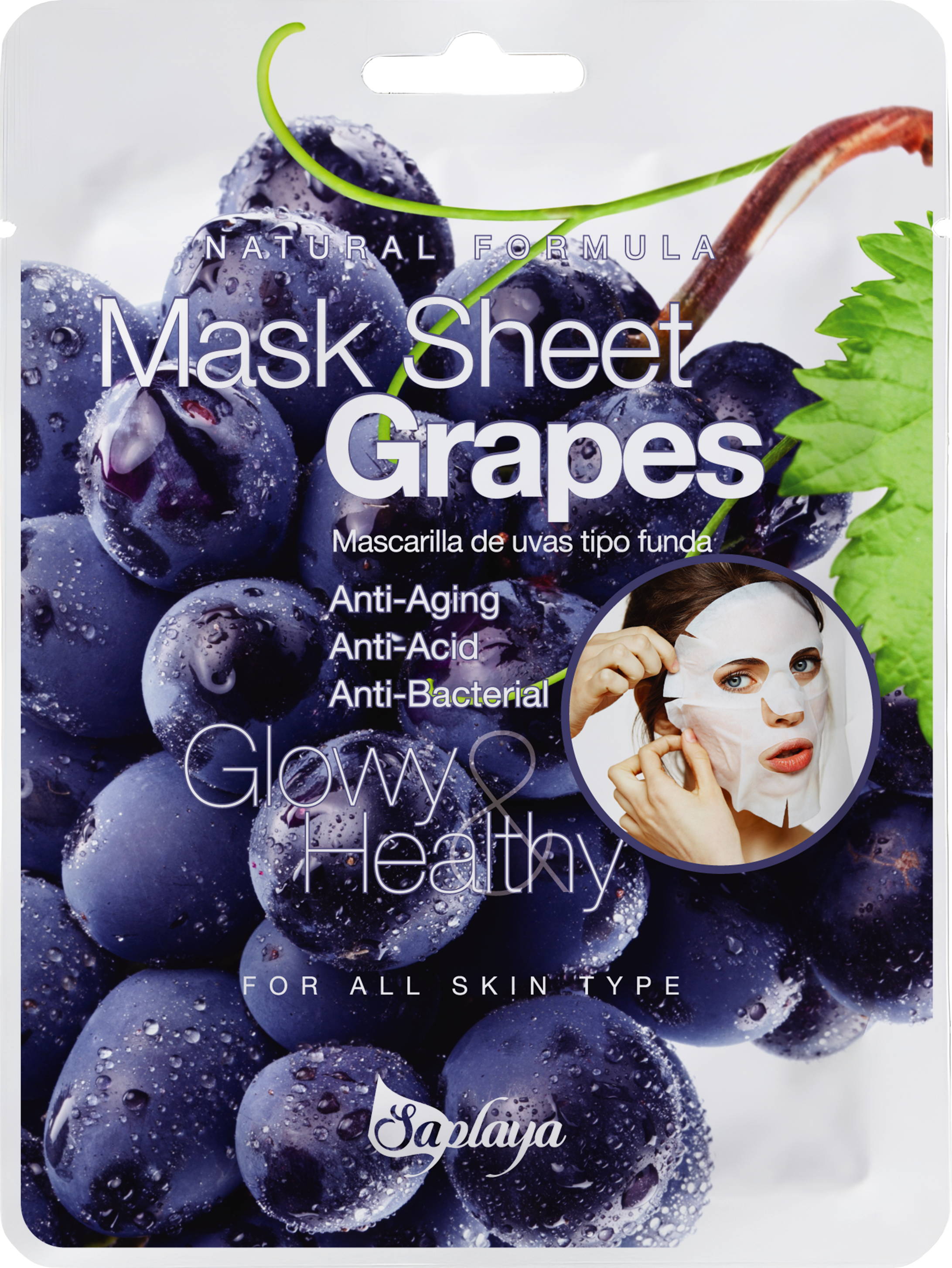 Saplaya - K-Beauty Face Mask Sheets | Grape