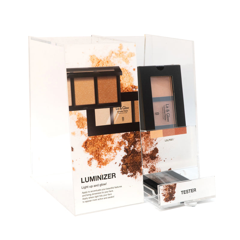 Lit And Glow Luminizer Palette | Acrylic Display
