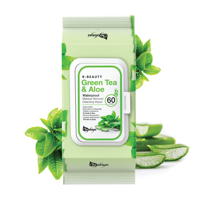 Makeup Remover Cleansing Wipes (6 pieces) | Green Tea & Aloe