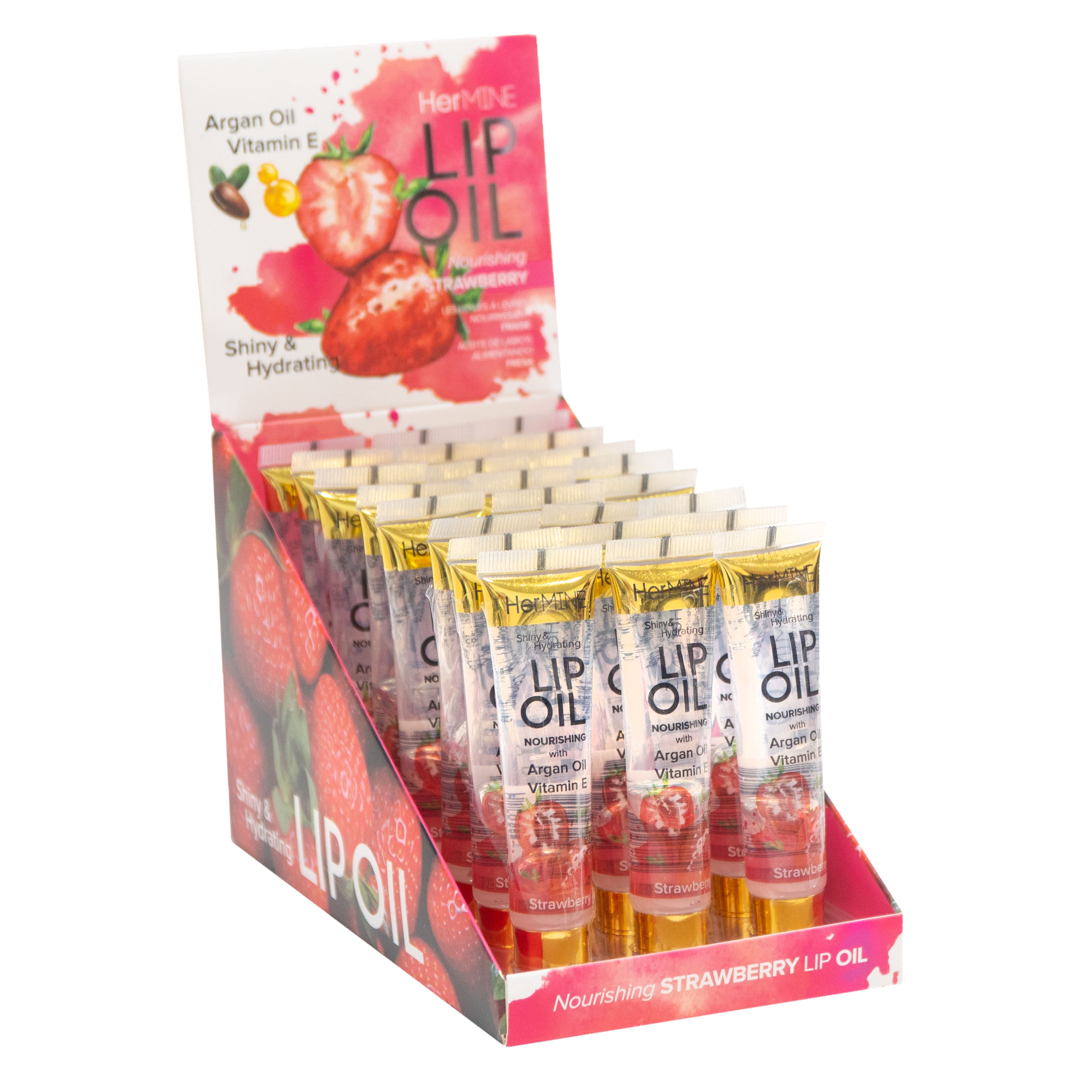 HerMine - Lip Oil 24 Piece Display Strawberry