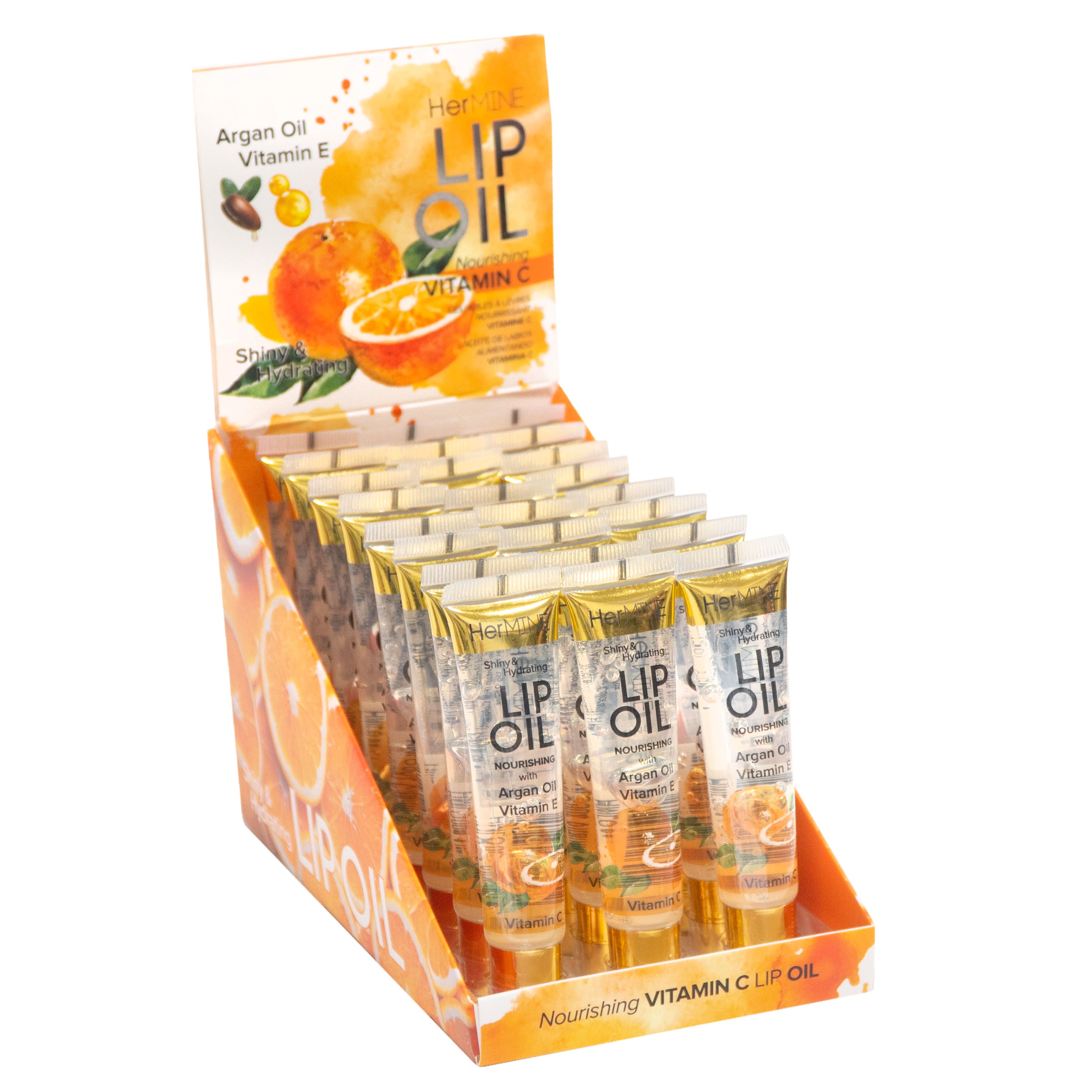 HerMine - Lip Oil 24 Piece Display Vitamin-C